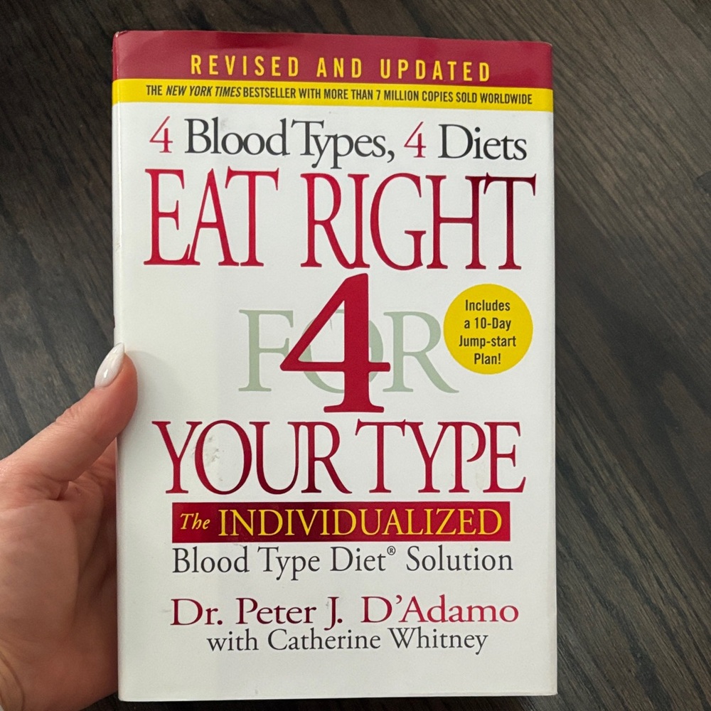 Eat Right 4 Your Type Book by Dr. Peter J. D'Adamo